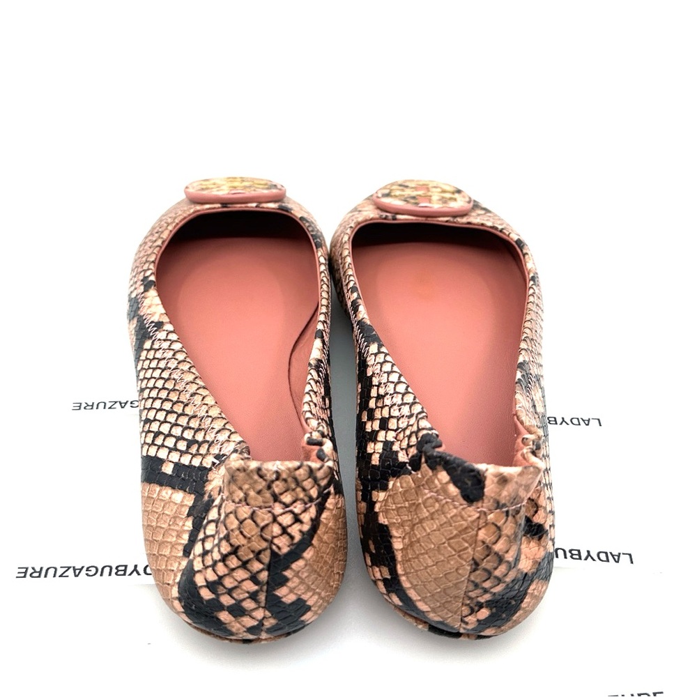 NWOB Tory Burch Minnie Travel Ballet Flat Embossed Leather Size:7.5 w/dust bag - Picture 5 of 9